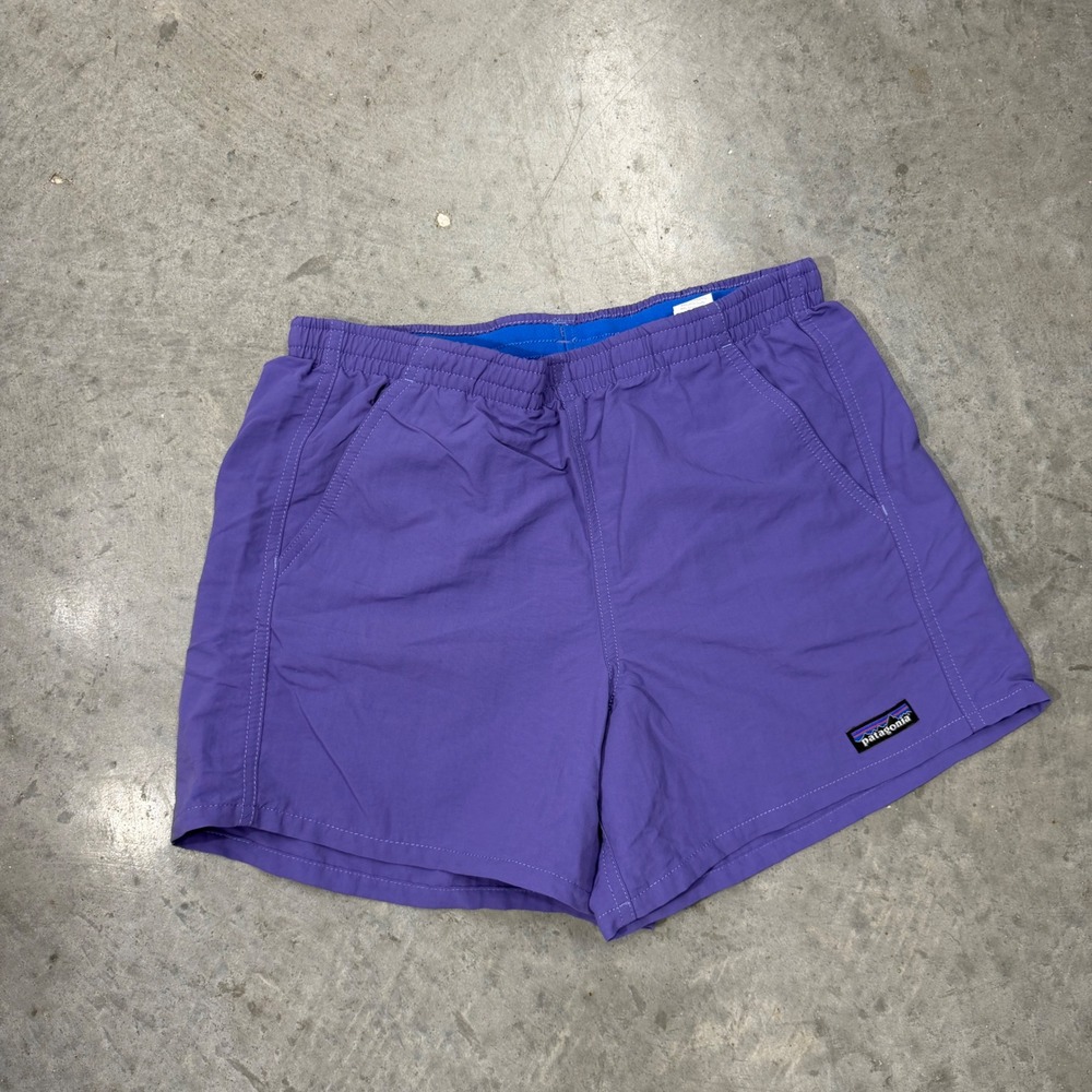 Patagonia Baggies Purple Recycled Nylon Shorts Womens Small Sporty Hiking Swim